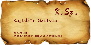 Kajtár Szilvia névjegykártya